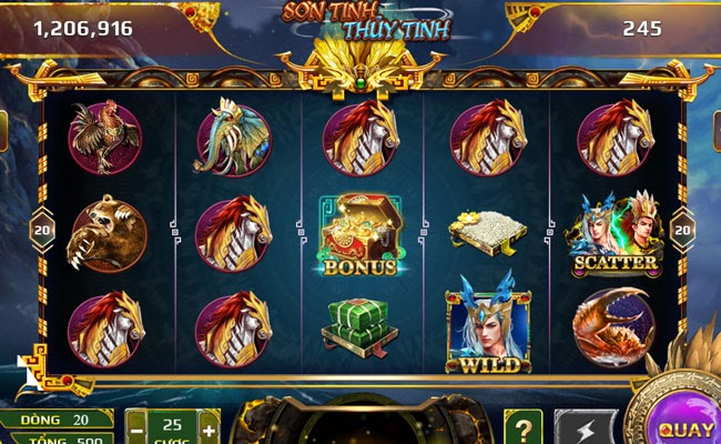 Giao diện game slot Sơn Tinh Thủy Tinh FIVE88